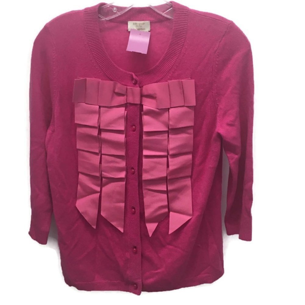 Kate Spade Fuschia Silk Cardigan